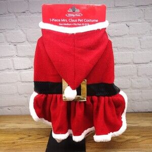 Holiday Home One Piece Mrs. Claus Pet Costume Dog Size Medium (10-19lbs)